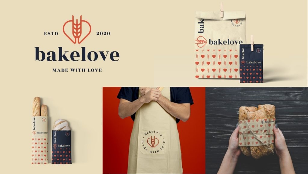 Brand identity design system showing logo, typography, colors and visual elements