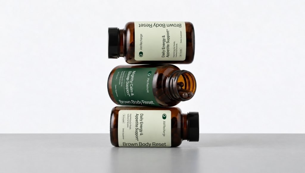 Consistent product branding across multiple wellness SKUs