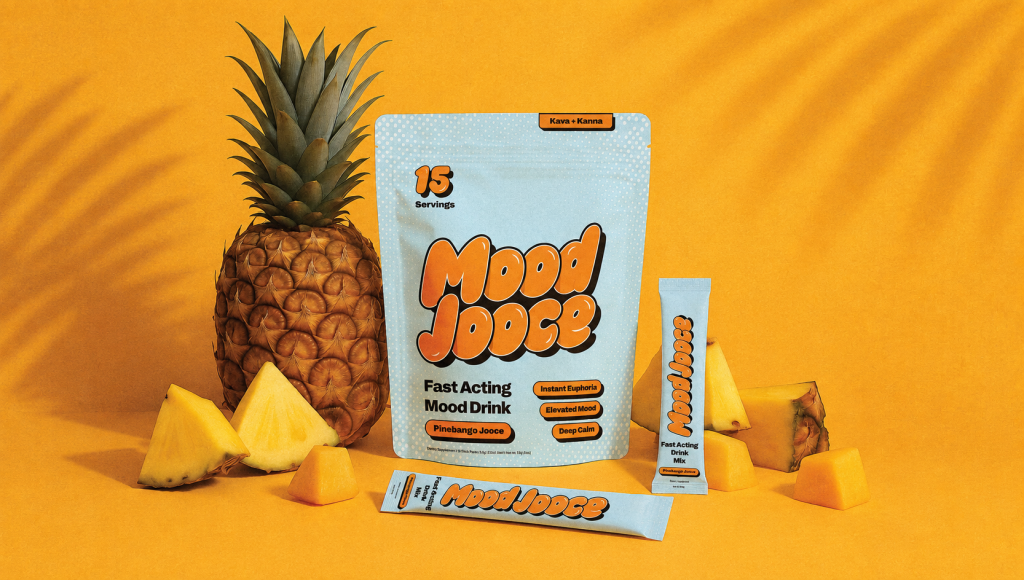 Bold wellness packaging design for a calming supplement brand