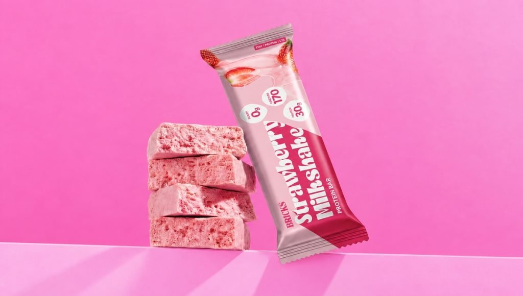 Bricks Protein snack bars featured in a lifestyle branding campaign