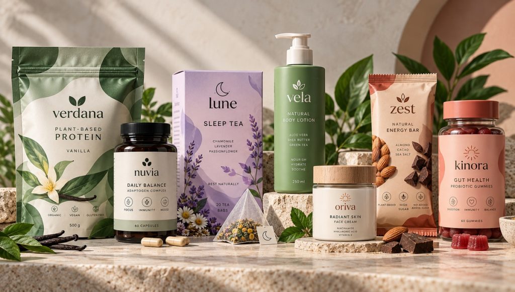 Wellness packaging design for supplements, nutrition and health products